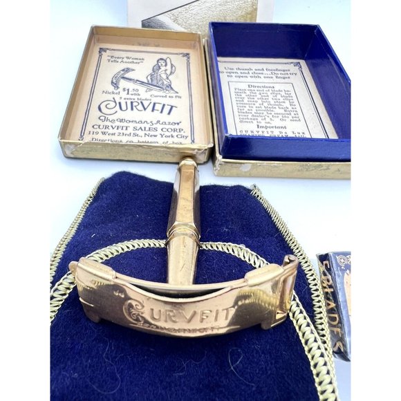 curvfit | Bath & Body | Vintage Curvfit Gold Womens Razor Shaver With ...